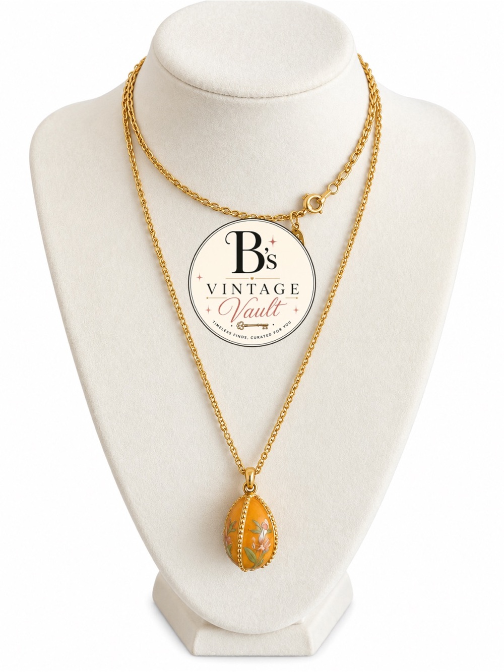 Joan Rivers Gold-Tone Necklace with Yellow Enamel Egg Pendant